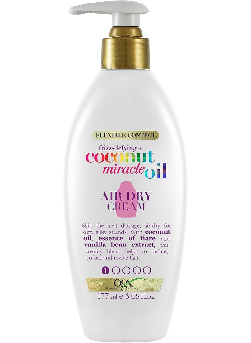 Flexible Control Frizz-Defying Coconut Miracle Oil Air Dry Cream 177ML